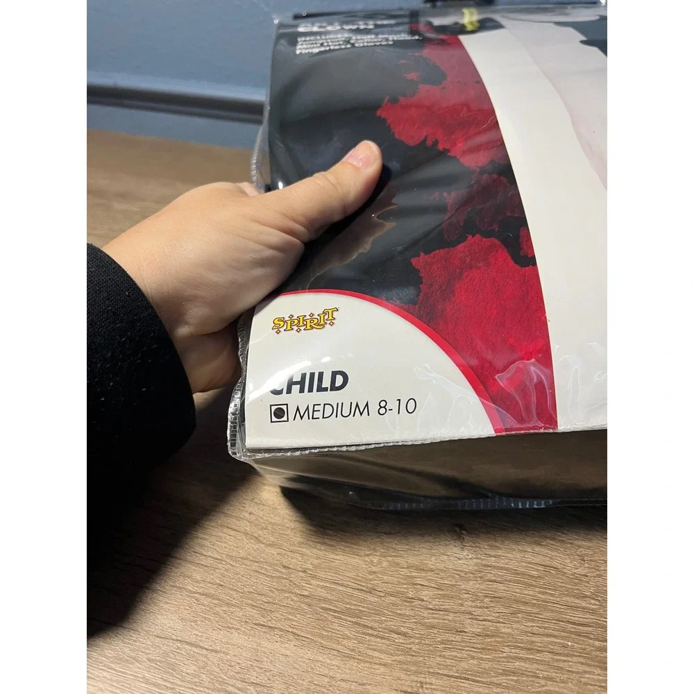 Childs Art the Clown Costume Terrifier Jumpsuit‎ Mask Hat Collar Gloves 8-10 - Picture 2 of 4